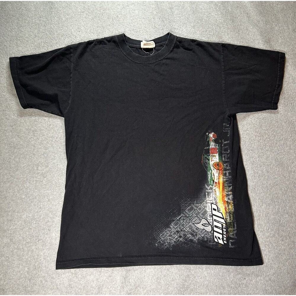 Nacsar Dale Earnhardt Jr T shirt Mens Large Big Graphic #88 Amp Energy Vtg Black